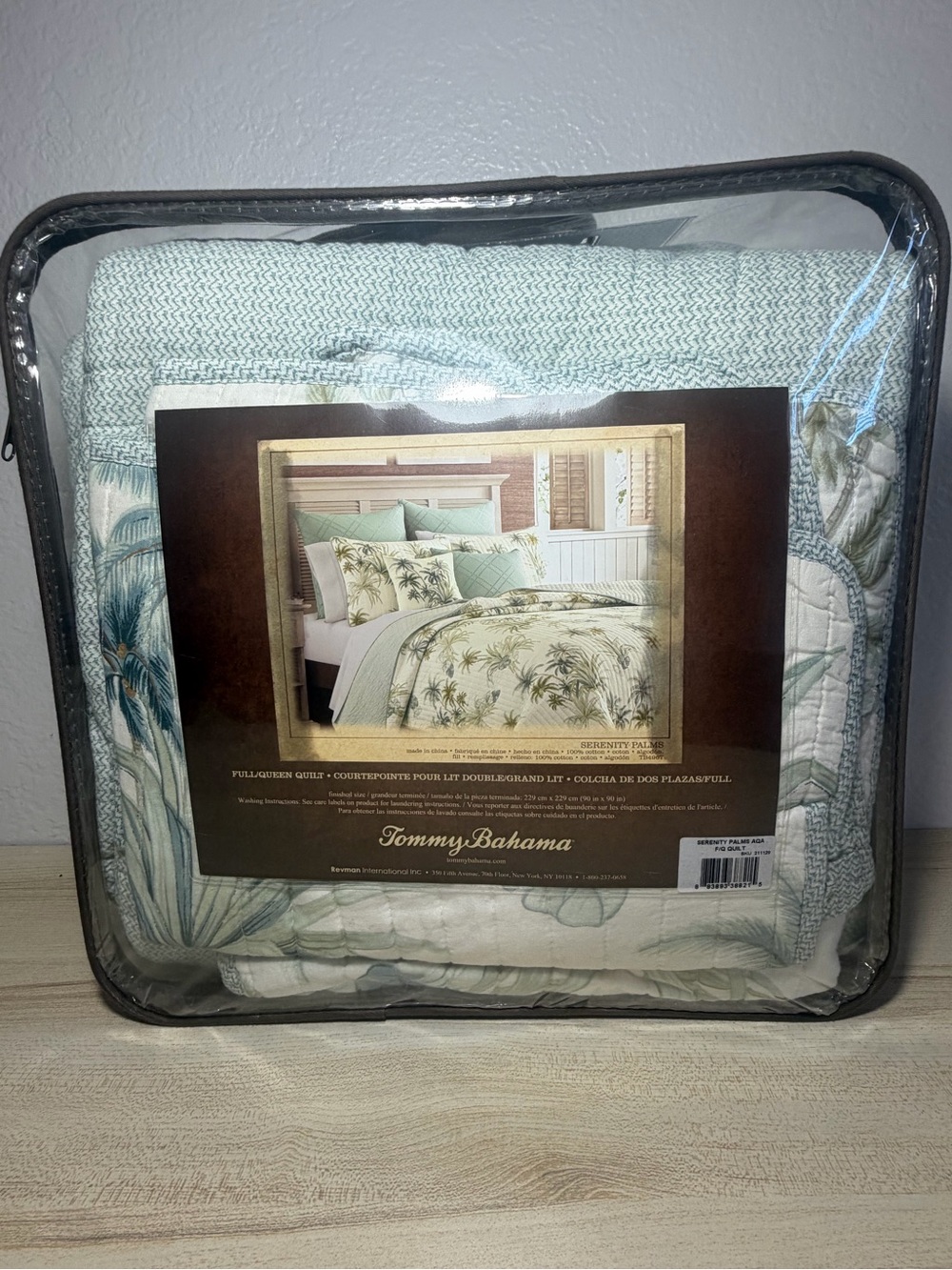 Tommy Bahama Serenity Palms Full/Queen 3-Pc Quilt Set / Juego Colcha 3 Pzas